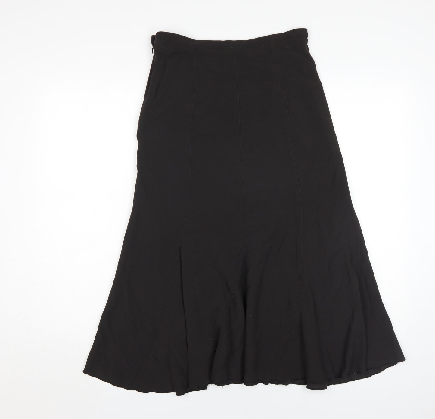 Jigsaw Women’s Black Flare Midi Skirt Size 10 Excellent