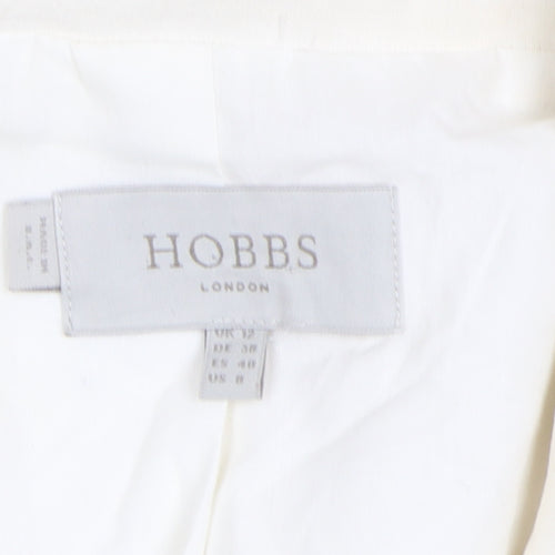 Hobbs Women's Ivory Silk Linen Blazer Size 12