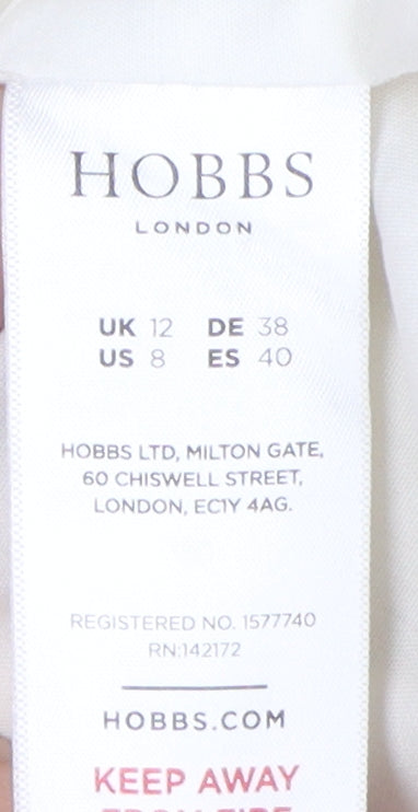 Hobbs Women's Ivory Silk Linen Blazer Size 12