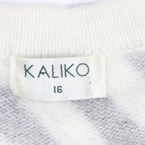 Kaliko Women’s Multicolour Zebra V-Neck Jumper