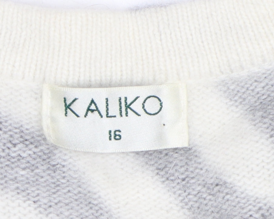 Kaliko Women’s Multicolour Zebra V-Neck Jumper