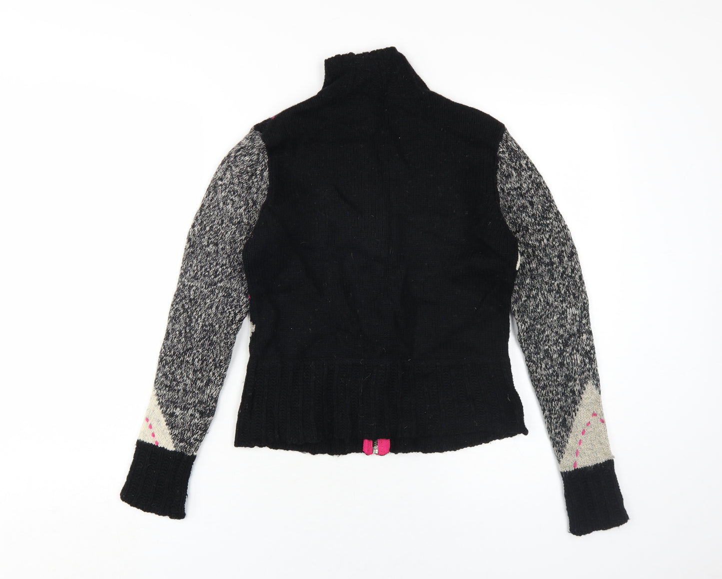 Per Una Women's Black Argyle Full Zip Jumper