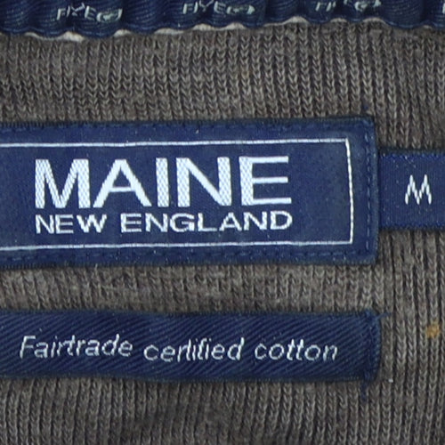 Maine New England Men's Brown Henley Sweatshirt M