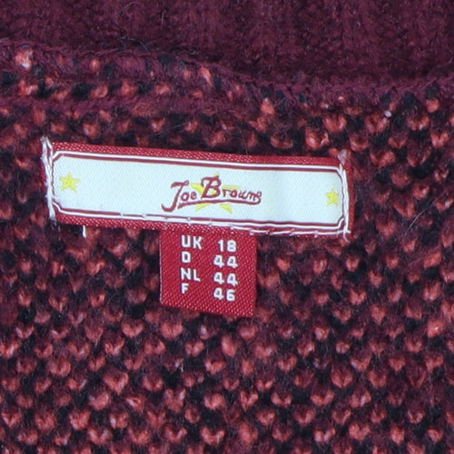 Joe Browns Women's Red Cardigan UK 18 V-Neck