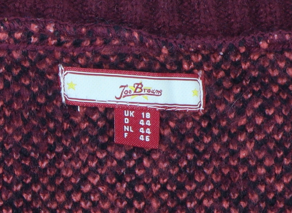 Joe Browns Women's Red Cardigan UK 18 V-Neck
