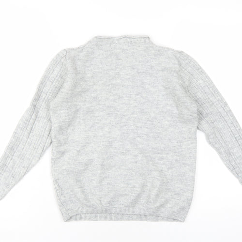 Isle Essentials Grey Cable-Knit Women's Pullover Jumper