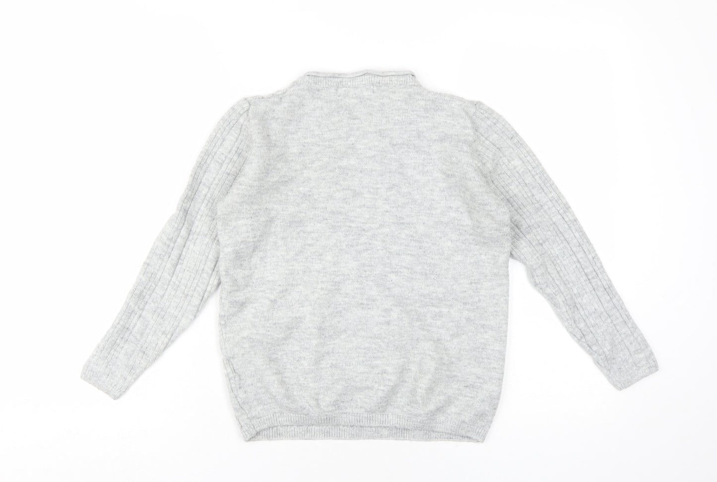 Isle Essentials Grey Cable-Knit Women's Pullover Jumper