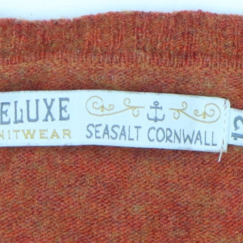 Seasalt Cornwall Women's Orange Cardigan Size 12