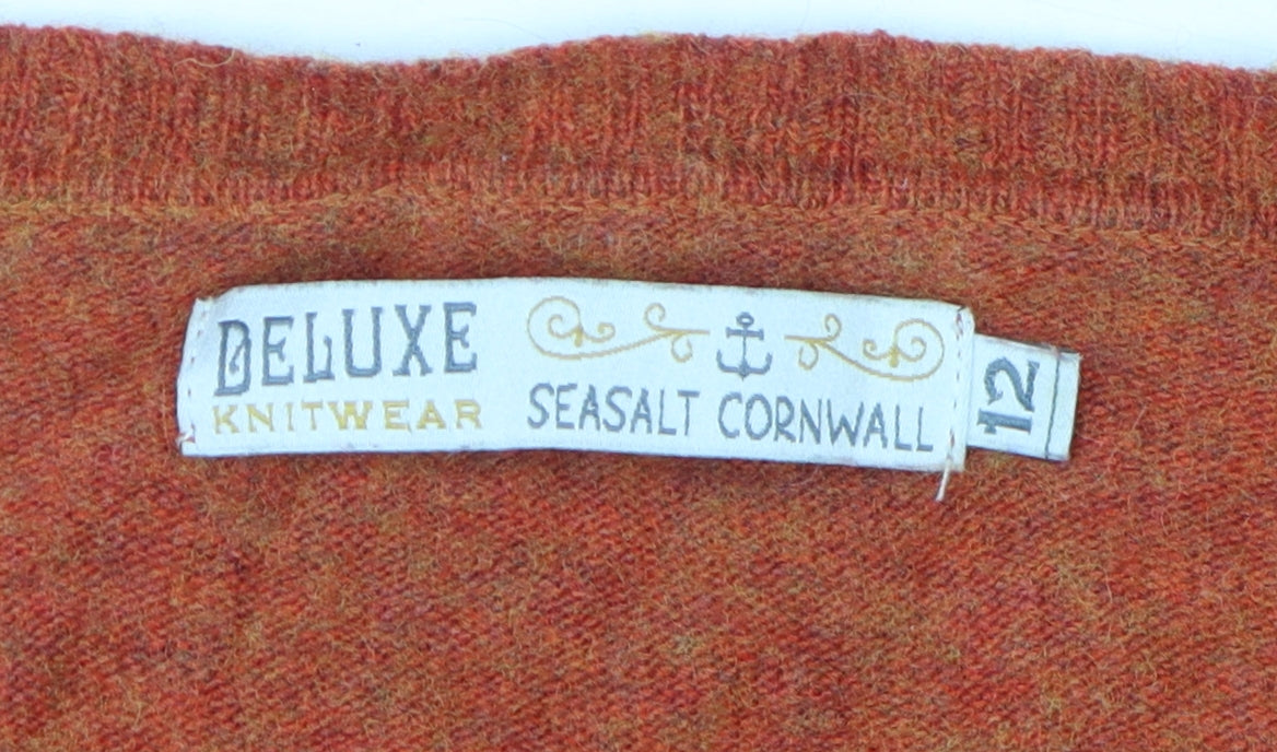 Seasalt Cornwall Women's Orange Cardigan Size 12