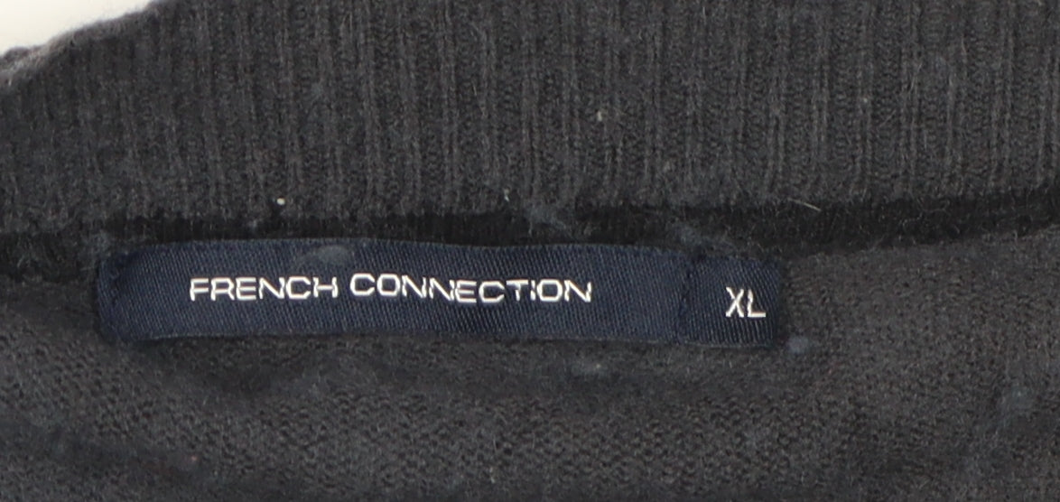 French Connection Black XL Men's Cardigan Jumper