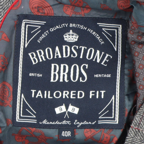 Broadstone Bros Men's Grey 40R Classic Blazer