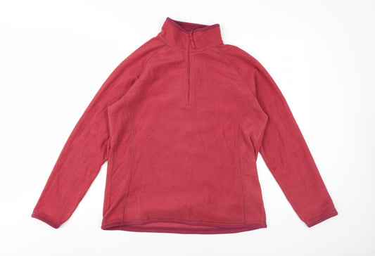 Mountain Warehouse Red Women's Size 14 Fleece Pullover