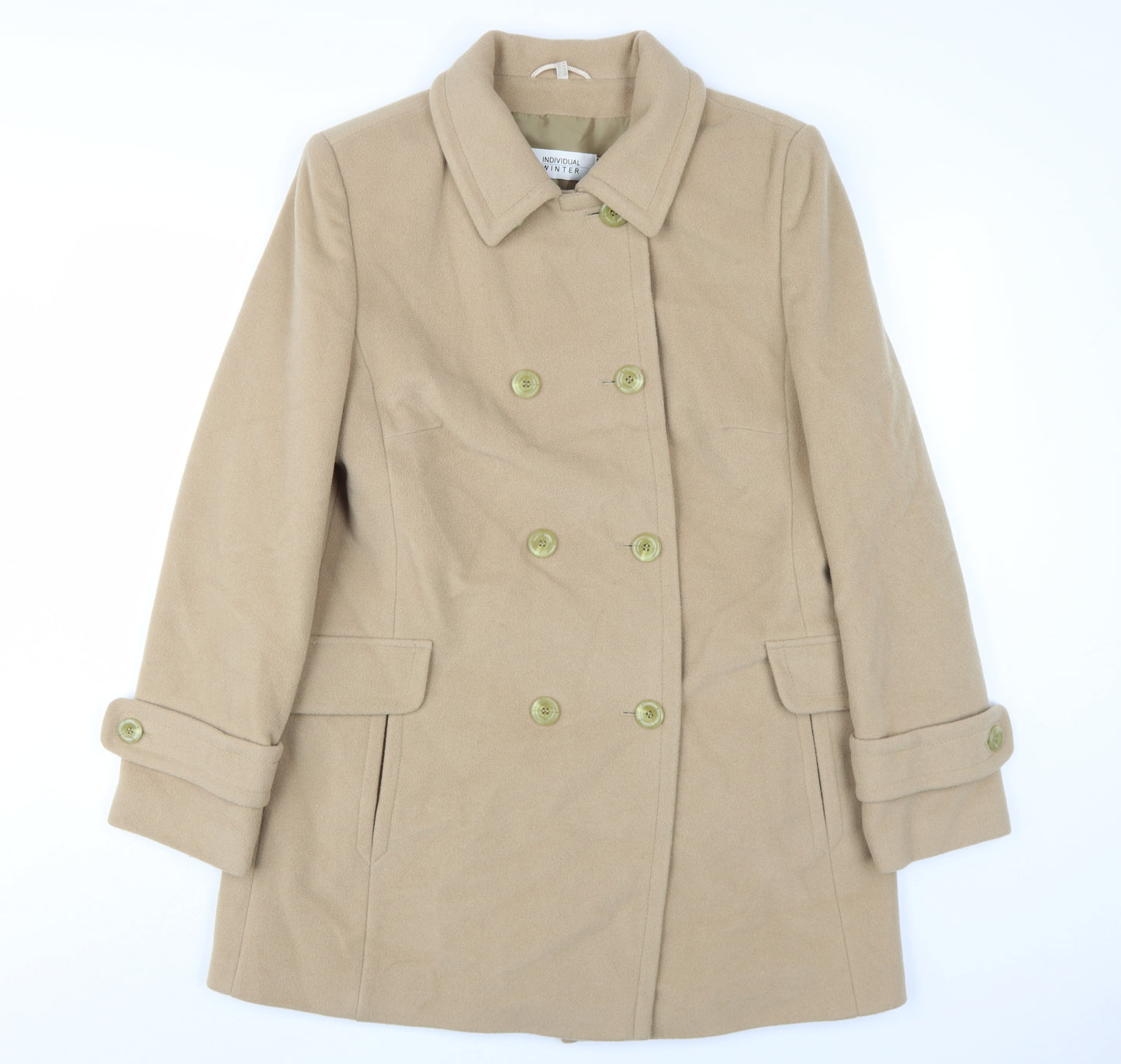 Individual Winter Women's Beige Pea Coat Size 16