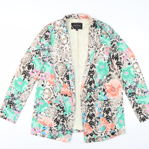 River Island Women's Multicoloured Floral Blazer Size 10