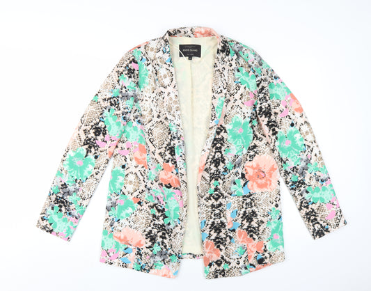 River Island Women's Multicoloured Floral Blazer Size 10