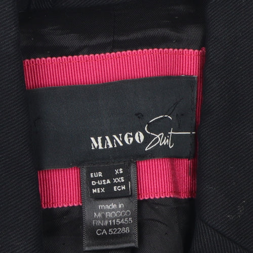 Mango Women's Black Suit Jacket, Size 6, Two-Button