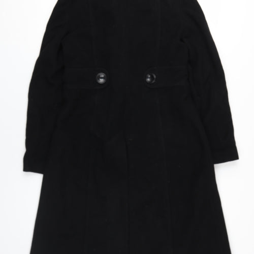 Marks and Spencer Women's Black Wool Overcoat Size 12