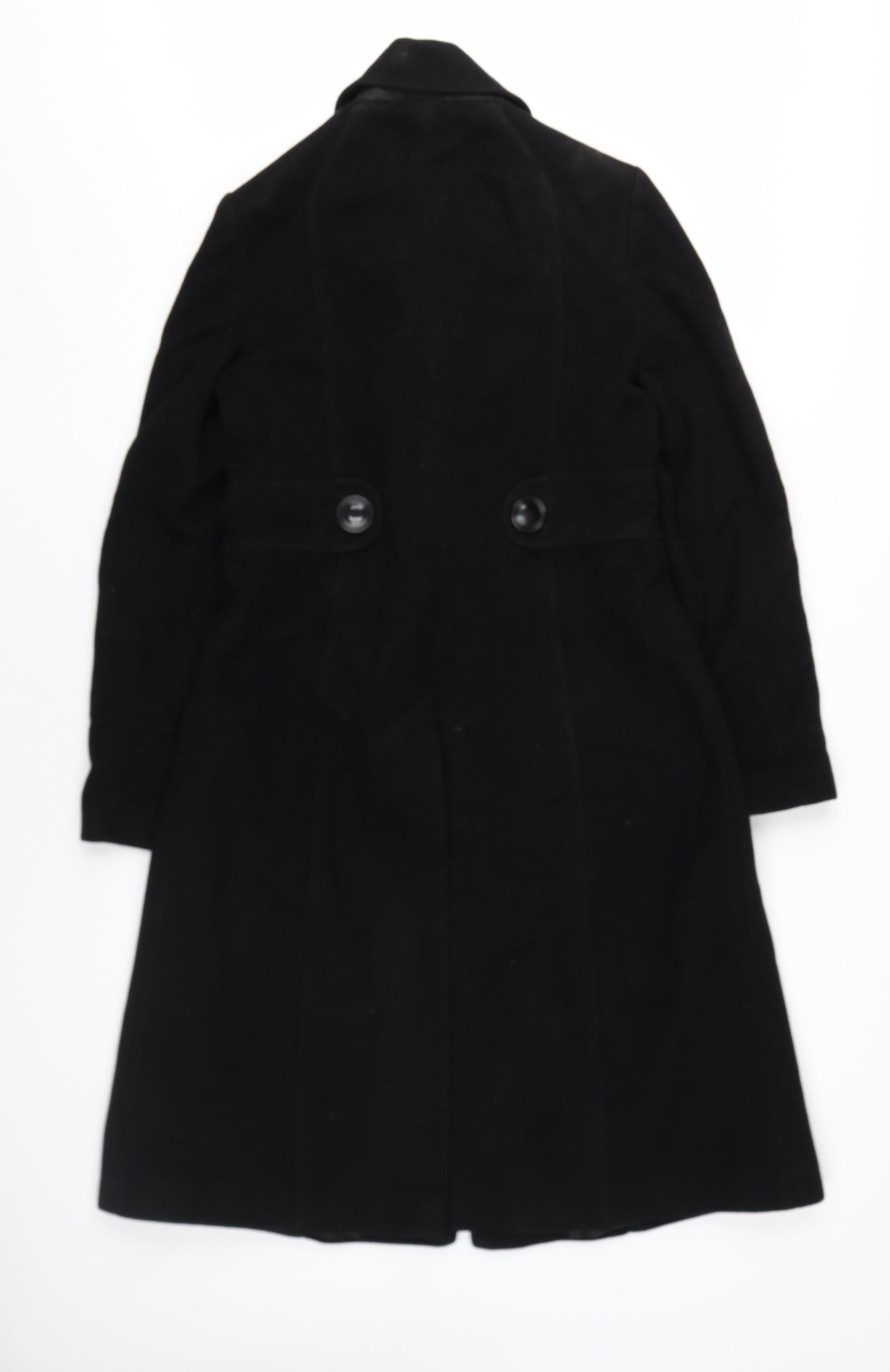 Marks and Spencer Women's Black Wool Overcoat Size 12