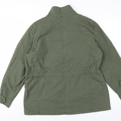 Marks and Spencer Women's Green Military Jacket Size 14