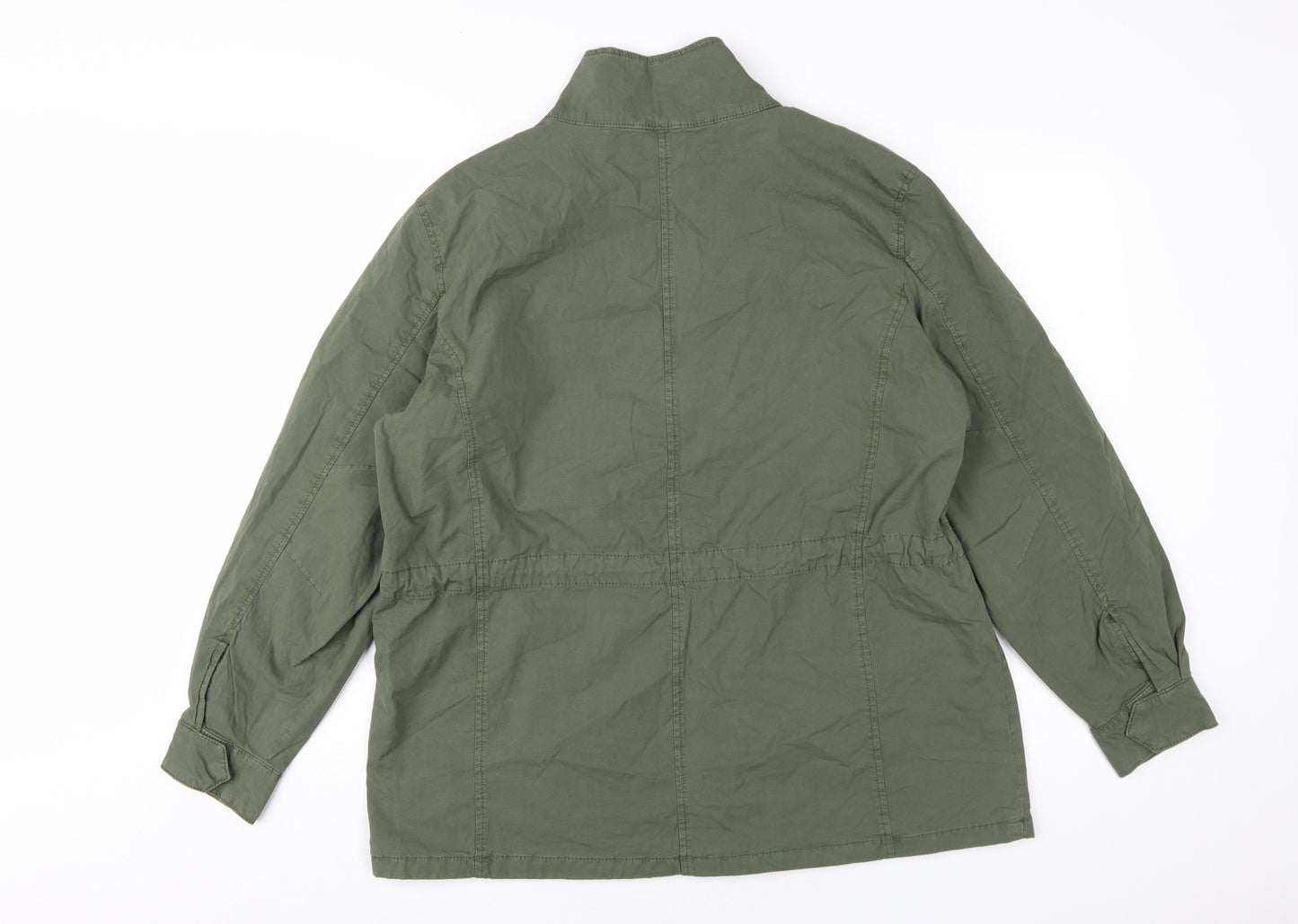 Marks and Spencer Women's Green Military Jacket Size 14