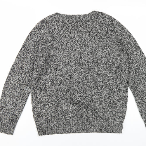 H&M Men's Grey Pullover Jumper, M, Chunky Knit