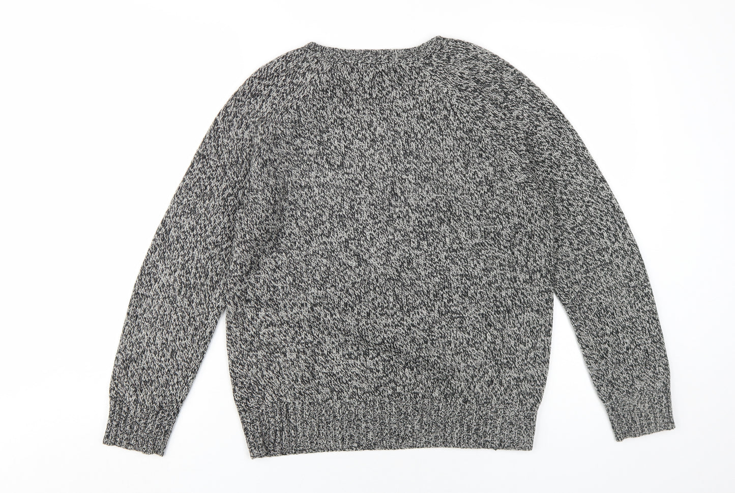 H&M Men's Grey Pullover Jumper, M, Chunky Knit