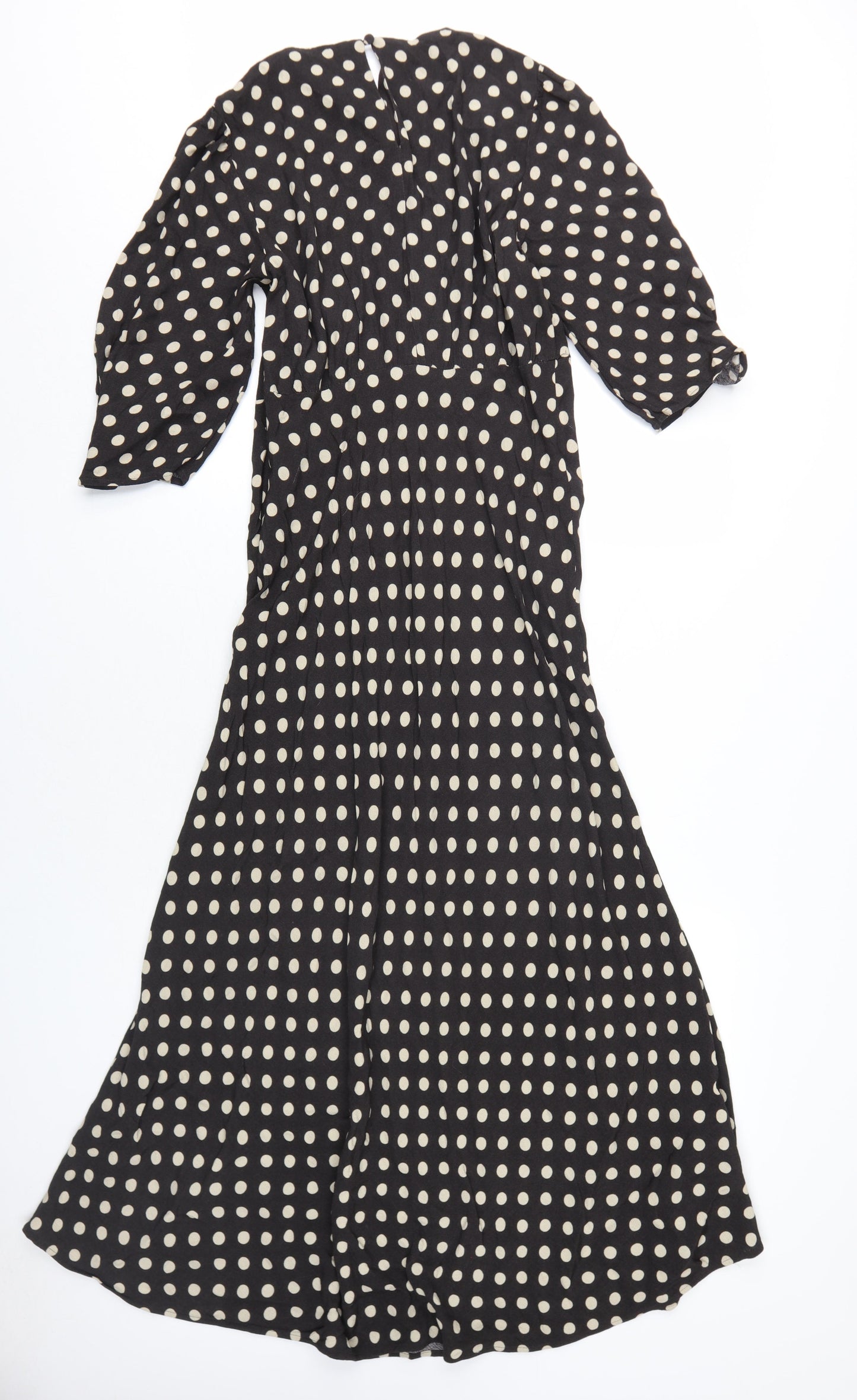 Marks and Spencer Women's Black Polka Dot Midi Dress