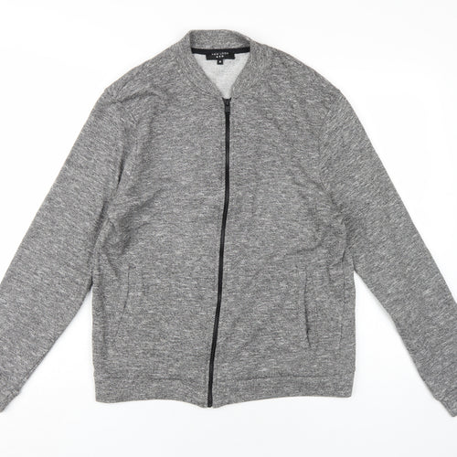 New Look Men's Grey Bomber Jacket Medium Regular Fit