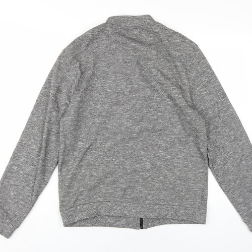 New Look Men's Grey Bomber Jacket Medium Regular Fit