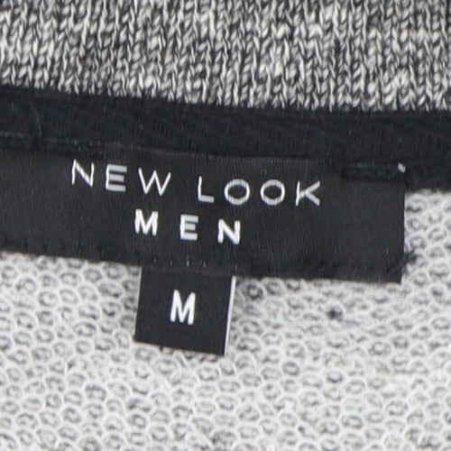 New Look Men's Grey Bomber Jacket Medium Regular Fit