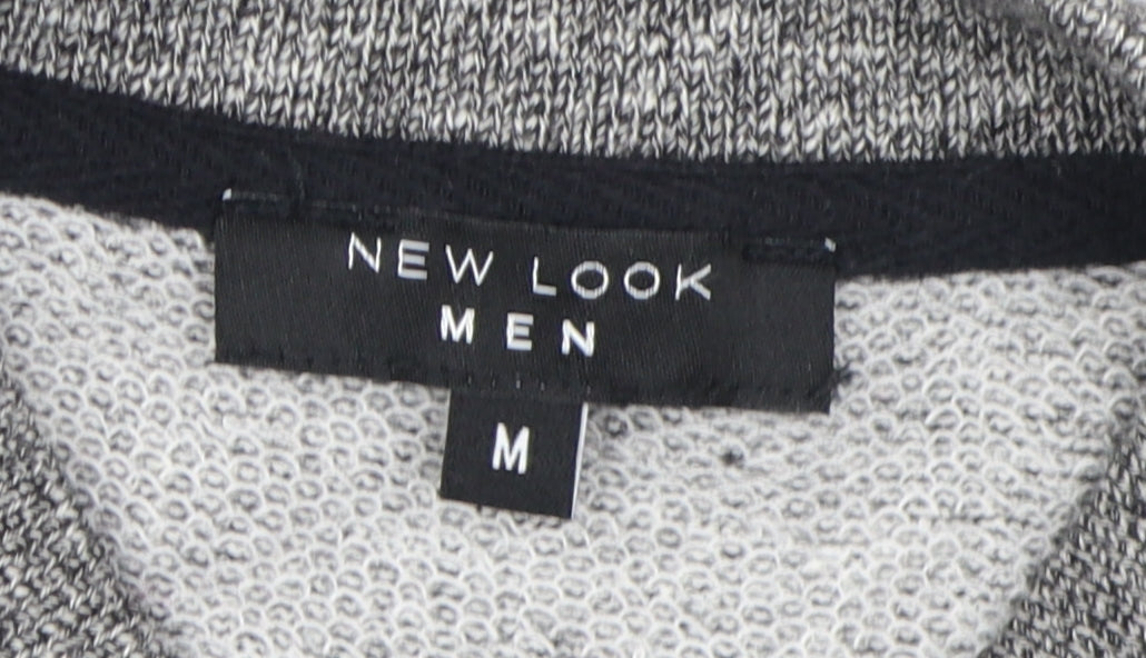 New Look Men's Grey Bomber Jacket Medium Regular Fit