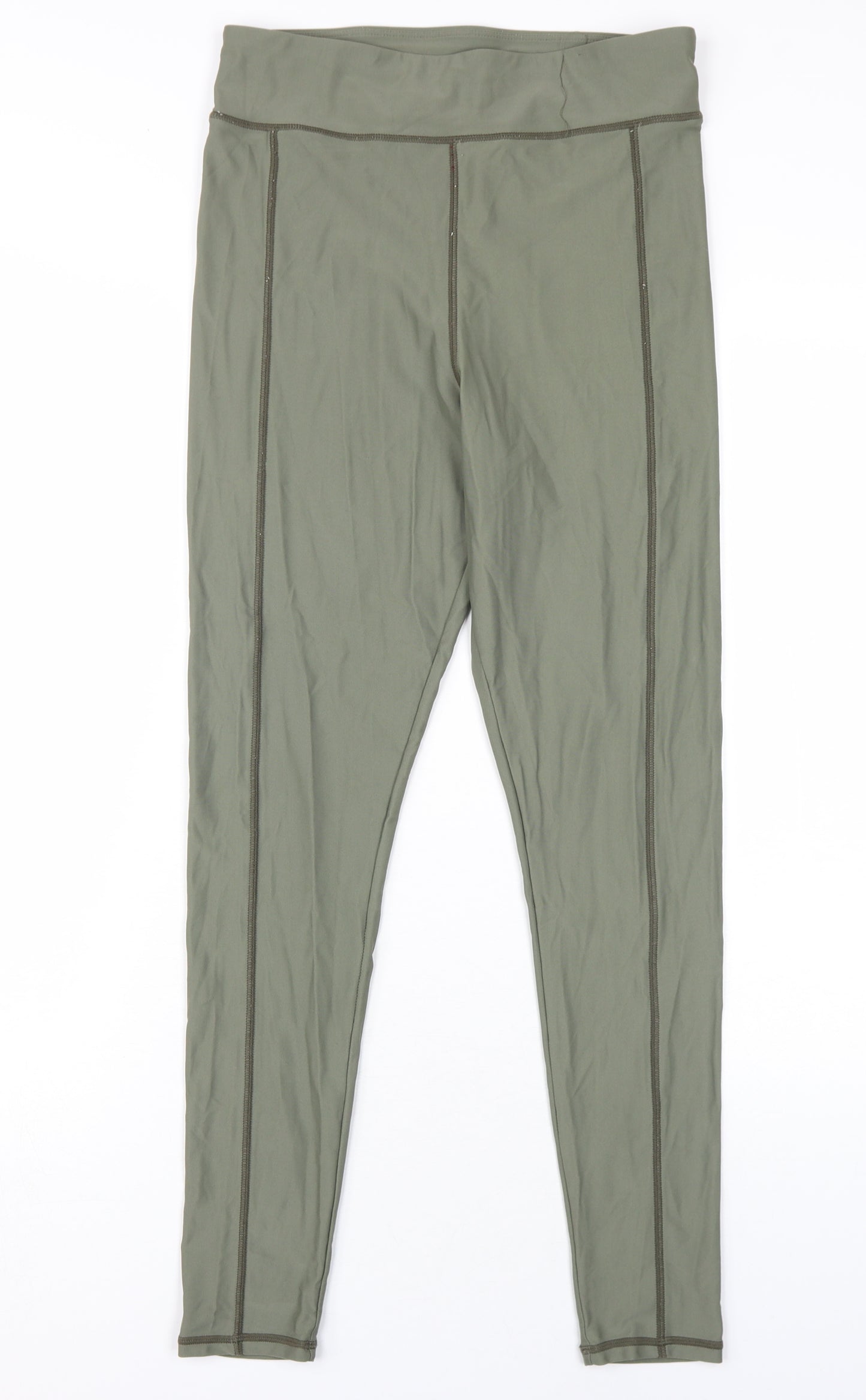 H&M Women's Green Leggings M Slim Fit