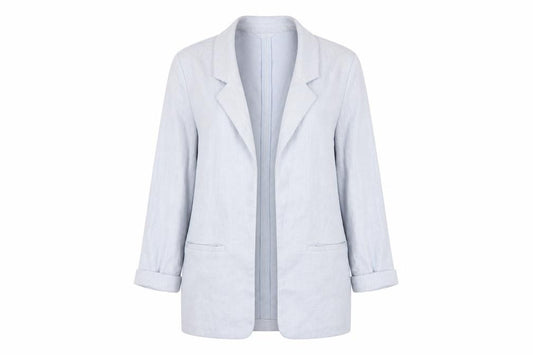 Front view of New Look Women's Blue Blazer, size 8, Casual