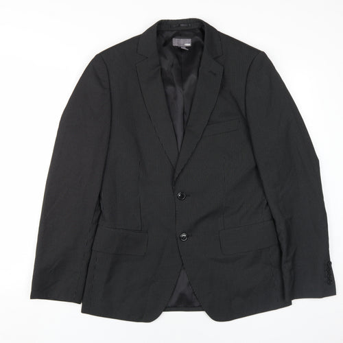 H&M Men's Black Striped Blazer, Size 36R