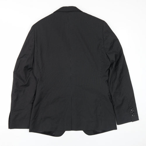 H&M Men's Black Striped Blazer, Size 36R