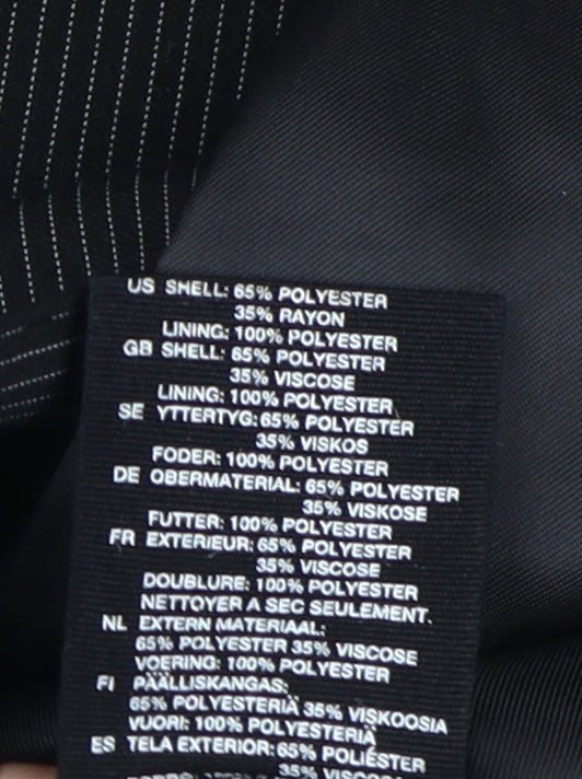 H&M Men's Black Striped Blazer, Size 36R