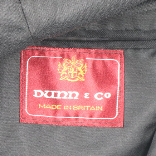 Dunn & Co Men's Black Blazer 46R Polyester Wool