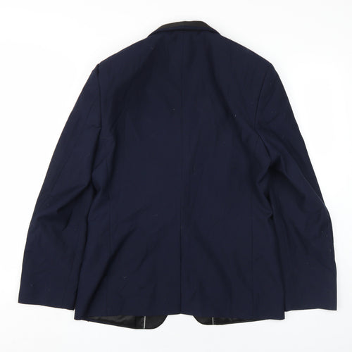 Burton Menswear Blue Slim Fit Tuxedo Blazer - 38S