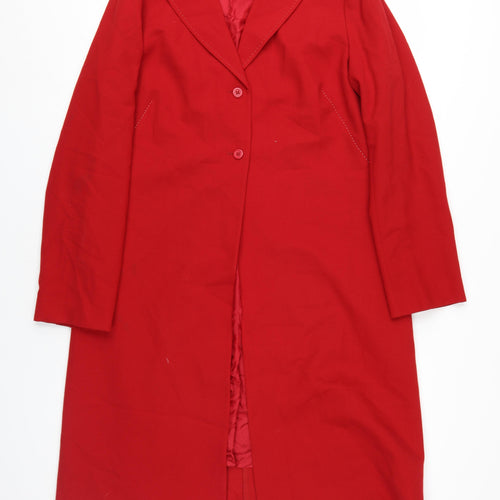 Marks and Spencer Women's Red Wool Overcoat Size 16