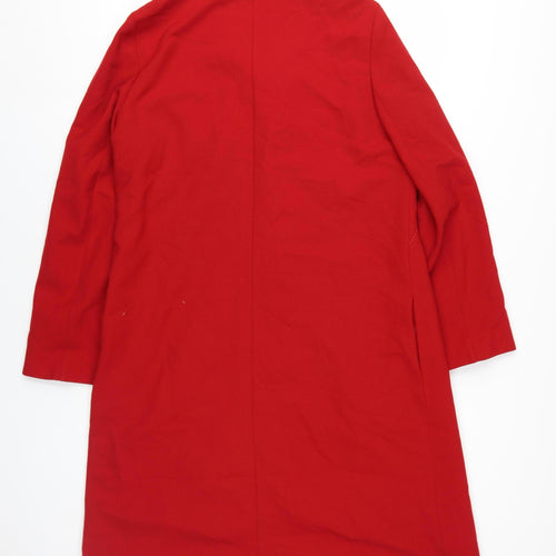 Marks and Spencer Women's Red Wool Overcoat Size 16