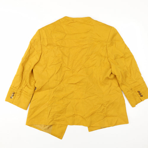 Marks and Spencer Women's Yellow Blazer Size 16 Autumn