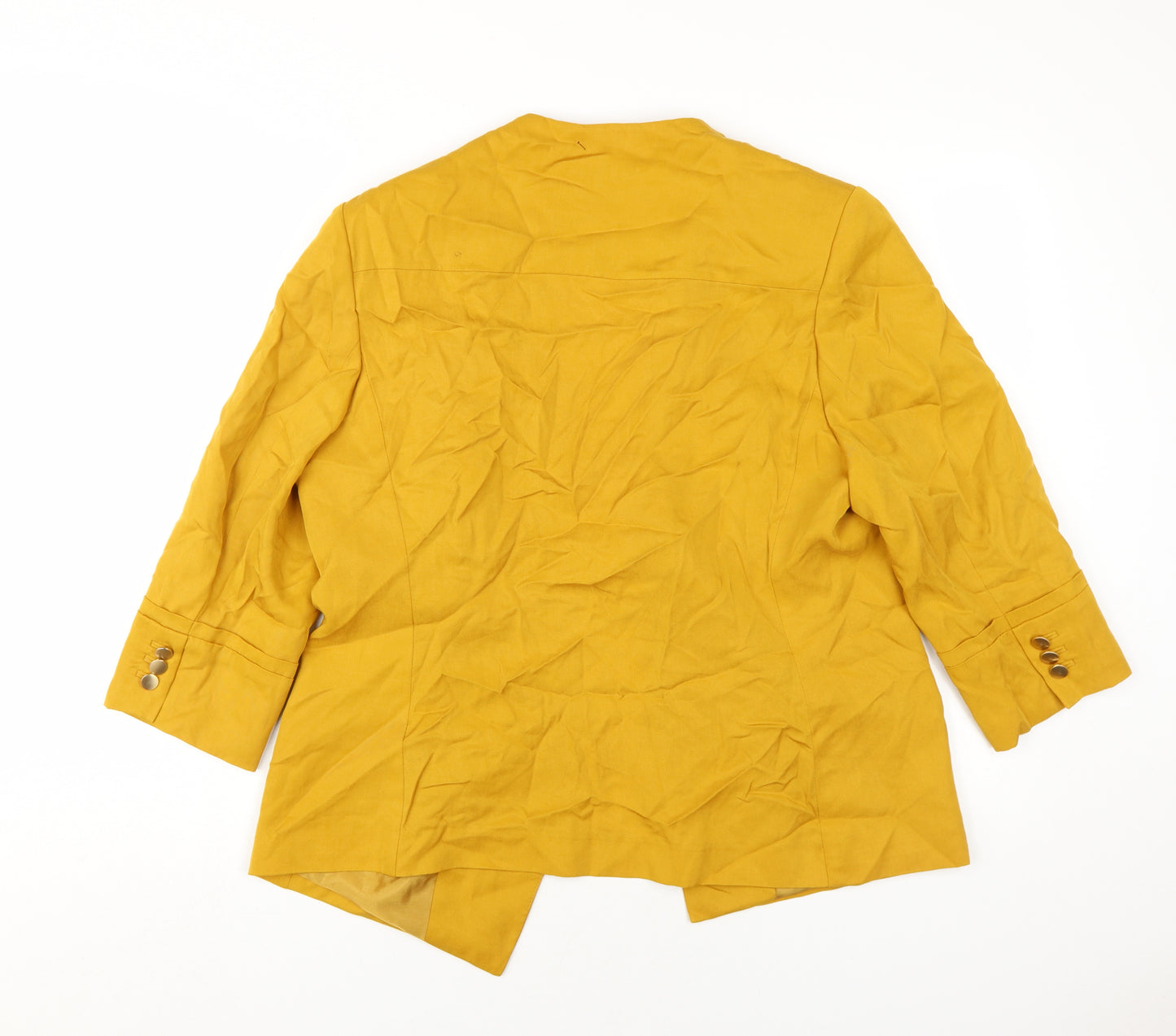 Marks and Spencer Women's Yellow Blazer Size 16 Autumn
