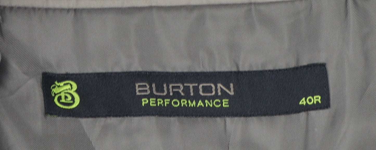 Burton Men's Grey Blazer, Size 40, Regular Fit