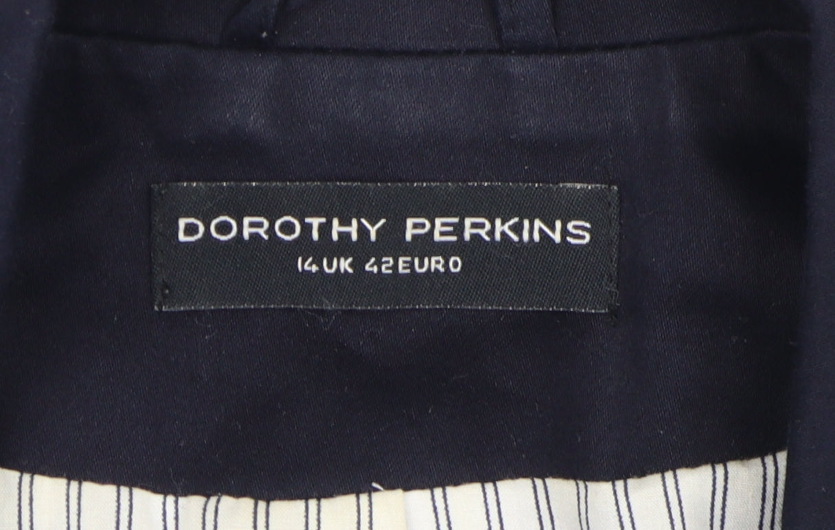 Dorothy Perkins Women's Blue Blazer Size 14 Business