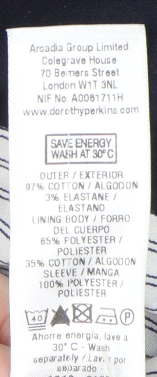 Dorothy Perkins Women's Blue Blazer Size 14 Business