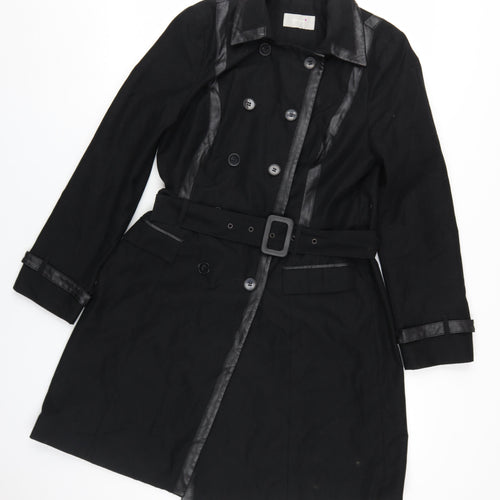 Per Una Women's Black Trench Coat, Size 12