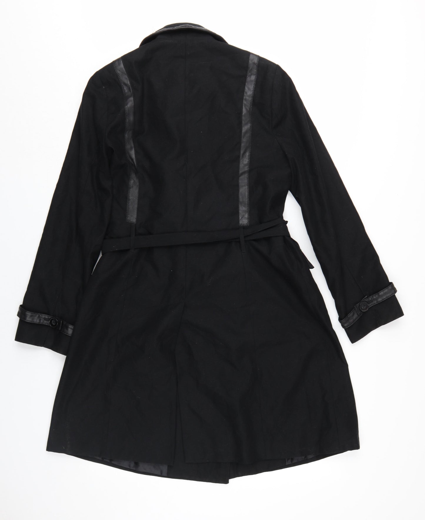 Per Una Women's Black Trench Coat, Size 12