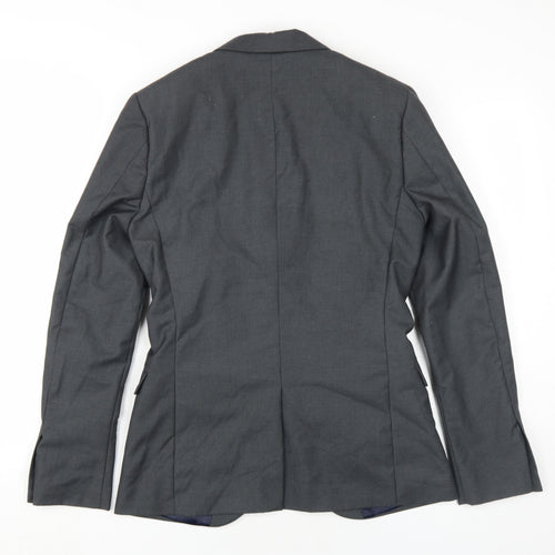 Topman Men's Grey Skinny Blazer 34R Regular Fit