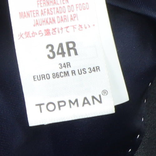 Topman Men's Grey Skinny Blazer 34R Regular Fit