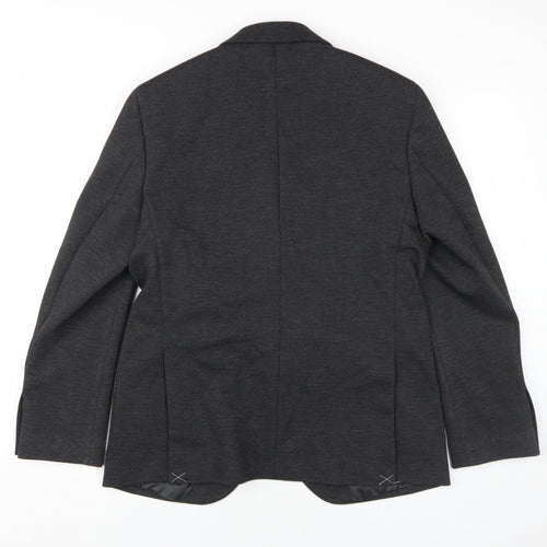Marks and Spencer Men's Grey Blazer Size 38S Two-Button